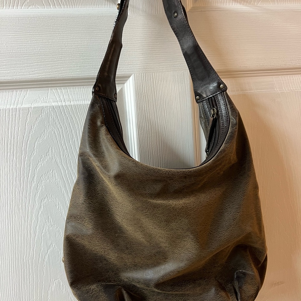 🆕 Donald J. Pliner Couture Elegant Brown Leather Hobo Bag - Picture 7 of 10